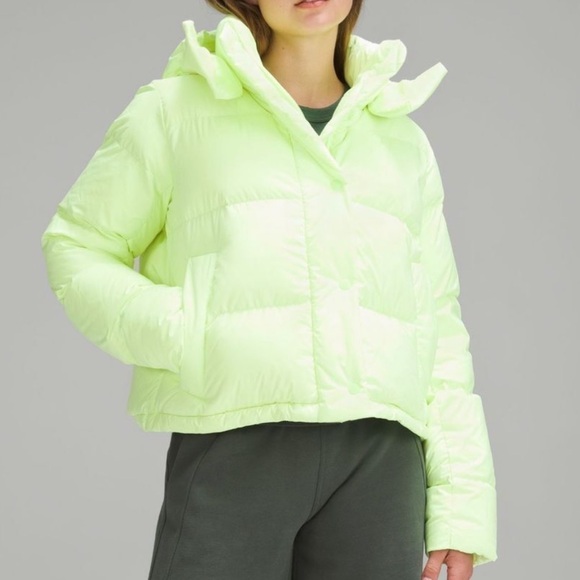 Lululemon Wunder Puff Cropped Jacket Faded Zap Size 10 - Picture 1 of 6